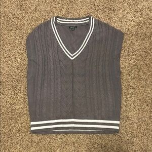 Wild Fable Gray Cable Knit Sweater Vest